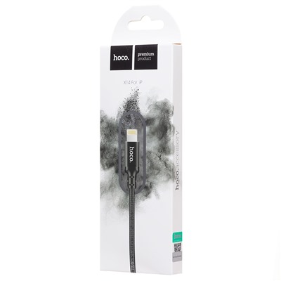 Кабель USB - Apple lightning Hoco X14 Times Speed  200см 2A  (black)