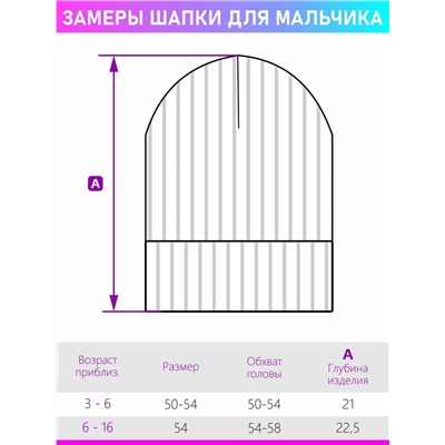 Шапка утепленная для мальчика NIKASTYLE 11з12123 джинсовый