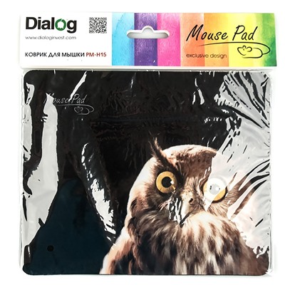 Коврик для компьютерной мыши Dialog PM-H15 Owl (black)