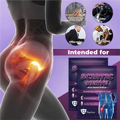 Пластырь Sumifun SCIATIC NERVE для снятия боли в седалищном нерве, мышцах, 12 шт