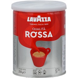 LAVAZZA. Rossa (молотый) 250 гр. жест.банка