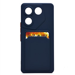 Чехол-накладка - SC337 с картхолдером для "TECNO Camon 20 Pro 5G" (dark blue) (228842)