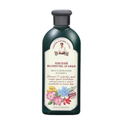 Мягкий шампунь для волос Рецепты бабушки Агафьи, восстановление и защита, 350 мл