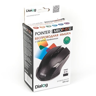 Мышь оптическая беспроводная Dialog Pointer MROP-07U (black)