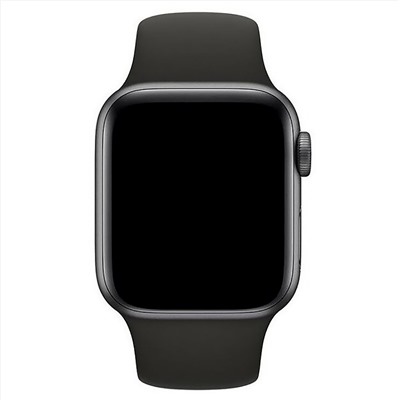 Ремешок - ApW Sport Band Apple Watch 38/40/41мм силикон на кнопке (L) (black)