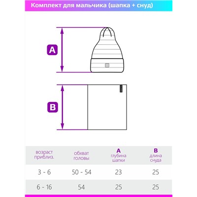 Комплект шапка и снуд 12м11224