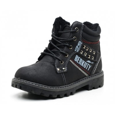 Ботинки осенние для мальчика утрепленные KB10209SW Schwarz KING BOOTS