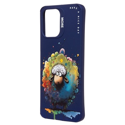 Чехол-накладка - SC335 для "Xiaomi Redmi 12"  (овечка) (dark blue) (227182)