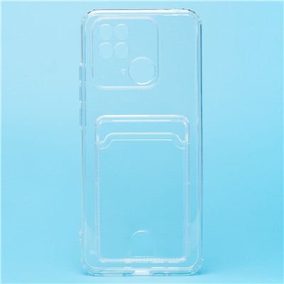 Чехол-накладка - SC276 с картхолдером для "Xiaomi Redmi 10C" (transparent) (210429)