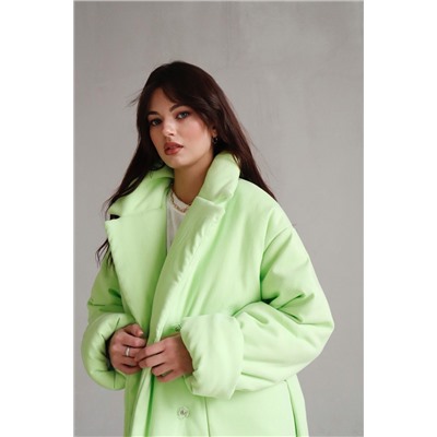 8082 Пальто-одеяло Premium Аlpolux салатовое