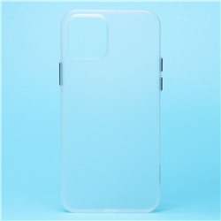 Чехол-накладка - PC091 для "Apple iPhone 12" (matte transparent/white) (232334)