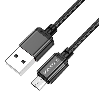 Кабель USB - micro USB Borofone BX87 (повр. уп.)  100см 2,4A  (black)