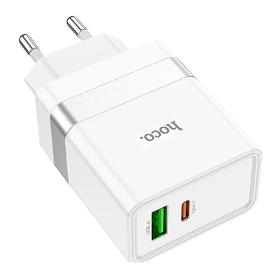 Адаптер Сетевой Hoco N21 PD QC3.0 USB/Type-C 30W (white)