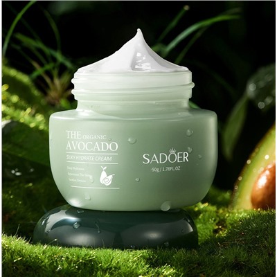 (ЗАМЯТА КОРОБКА) Питательный крем для лица с экстрактом авокадо SADOER The Organic Avocado Silky Hydrate Cream, 50 гр.