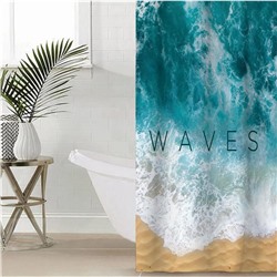 Штора для ванной «Waves», 145 х180 см