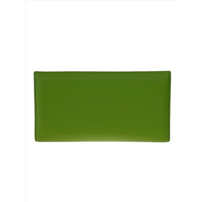 Женское портмоне из натуральной кожи, цвет светло зеленое