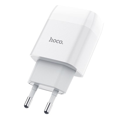 Адаптер Сетевой с кабелем Hoco C72A Glorious USB 2,1A/10W (USB/Type-C) (white)