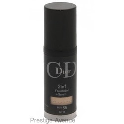 Тональный крем Dior 2in1 Foundation + Serum spf 15 30ml (чёрный)