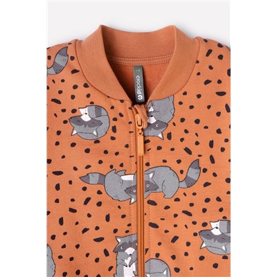 Куртка для девочки Crockid КР 301905 светло-коричневый, еноты к357