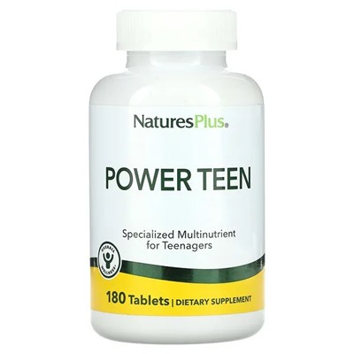 Nature's Plus, Source of Life, Power Teen, питательная добавка для подростков, 180 таблеток