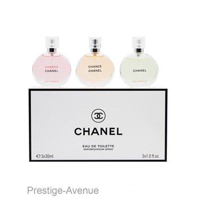 Парфюмерный женский набор Chanel Chance 3x30 ml