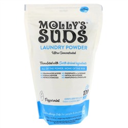 Molly's Suds, Стиральный порошок, ультраконцентрированный, перечная мята, 120 стирок, 80,25 унц. (2,275 кг)