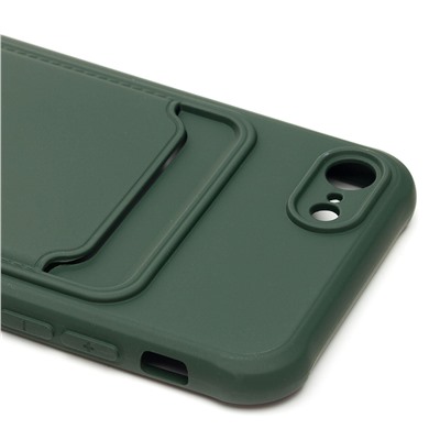 Чехол-накладка - SC304 с картхолдером для "Apple iPhone 7/iPhone 8/iPhone SE 2020" (dark green) (208662)