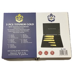 556 Ножи RL 5пр в дипломате TITANIUM GOLD (х10)