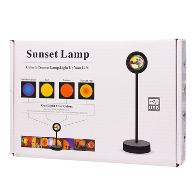 Светодиодный светильник - проектор с эффектом рассвета Sunset Lamp (black)