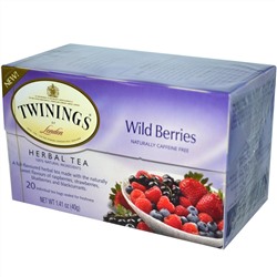 Twinings, травяной чай, дикие ягоды, без кофеина, 20 чайных пакетиков, 40 г (1,41 унции)