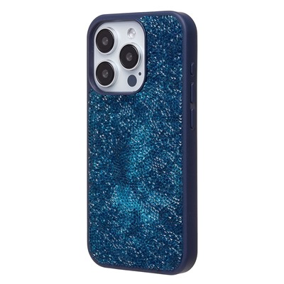 Чехол-накладка - PC071 POSH SHINE для "Apple iPhone 15 Pro" россыпь кристаллов (ice blue) (231611)