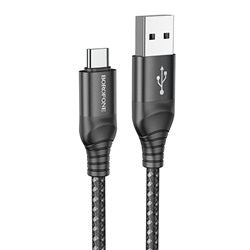 Кабель USB - Type-C Borofone BX56  100см 3A  (black)