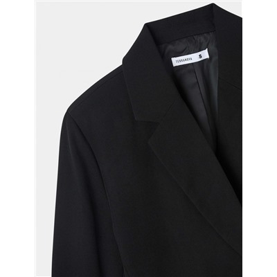 Укороченный двубортный пиджак Черный