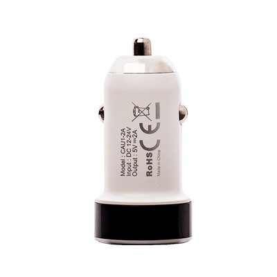 Адаптер Автомобильный Brera CAU1-2A 1USB/5V/2A (повр. уп.) (white/black)