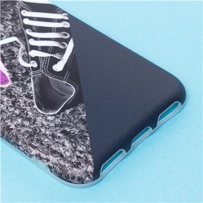 Чехол-накладка - SC185 для "Apple iPhone 7/iPhone 8/iPhone SE 2020" (001) (black/purple)