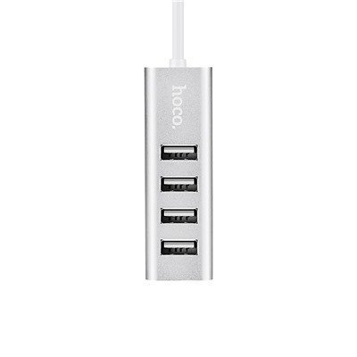 Хаб USB Hoco HB1 USB-4USB (80cm) (silver)