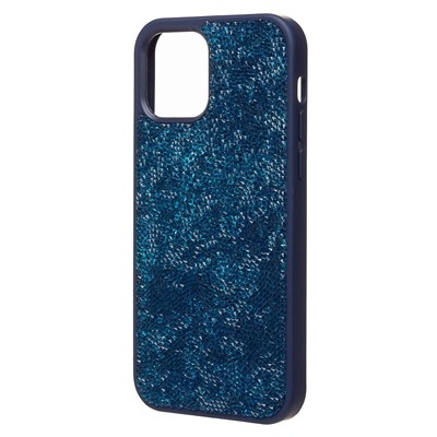 Чехол-накладка - PC071 POSH SHINE для "Apple iPhone 12/12 Pro" россыпь кристаллов (ice blue) (231583)