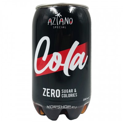 Газированный б/а напиток Кола Зеро Cola Zero Aziano, 350 мл