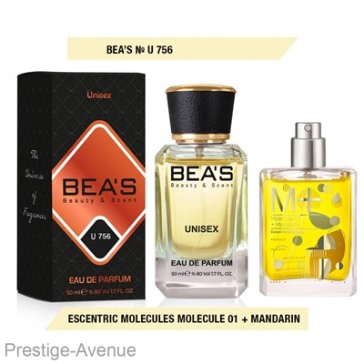 Парфюм Beas 50 ml U 756 Escentric Molecules Molecule 01 + Mandarin unisex