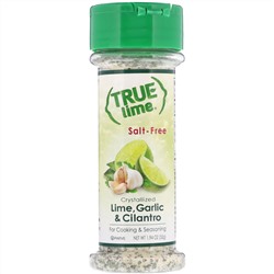 True Citrus, True Lime, Кристаллизированный лимон, Чеснок и кинза, Без соли, 1,94 унц. (55 г)