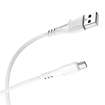 Кабель USB - Type-C Borofone BX37 Wieldy (повр. уп)  100см 3A  (white)