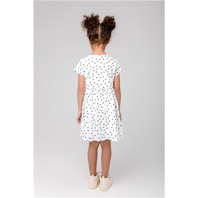 Платье для девочки Crockid КР 5754 белый, горошки к397