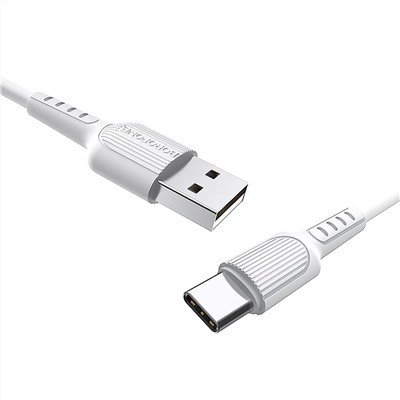 Кабель USB - Type-C Borofone BX16 Easy  100см 3A  (white)