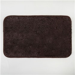 Коврик для ванной и туалета Доляна «Пушистик», 50×80 см, цвет коричневый