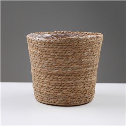 Кашпо плетеное "Сафари", 25,5х25,5х23 см, натуральный