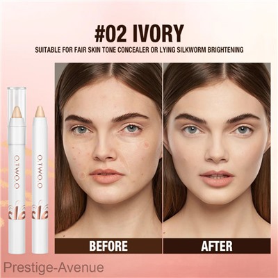 O.TWO.O Универсальный стик для макияжа Multi-purpose Makeup stick With Concealer Eyeshadow Highlighter Pencil  SC058 #01 Milk