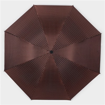 Зонт механический «Мелкая клетка», эпонж, 4 сложения, 8 спиц, R = 47 см, цвет МИКС