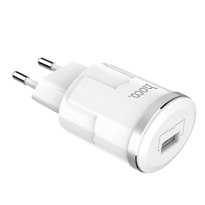 Адаптер Сетевой с кабелем Hoco C37A USB 2,4A/10W (USB/Type-C) (white)