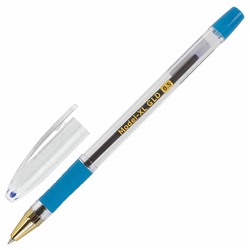 Ручка шарик синий на масляной основе с грипом 0,5мм,линия 0,25мм, Model-XL GLD 143245 BRAUBERG