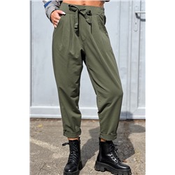 Зеленые повседневные брюки с карманами